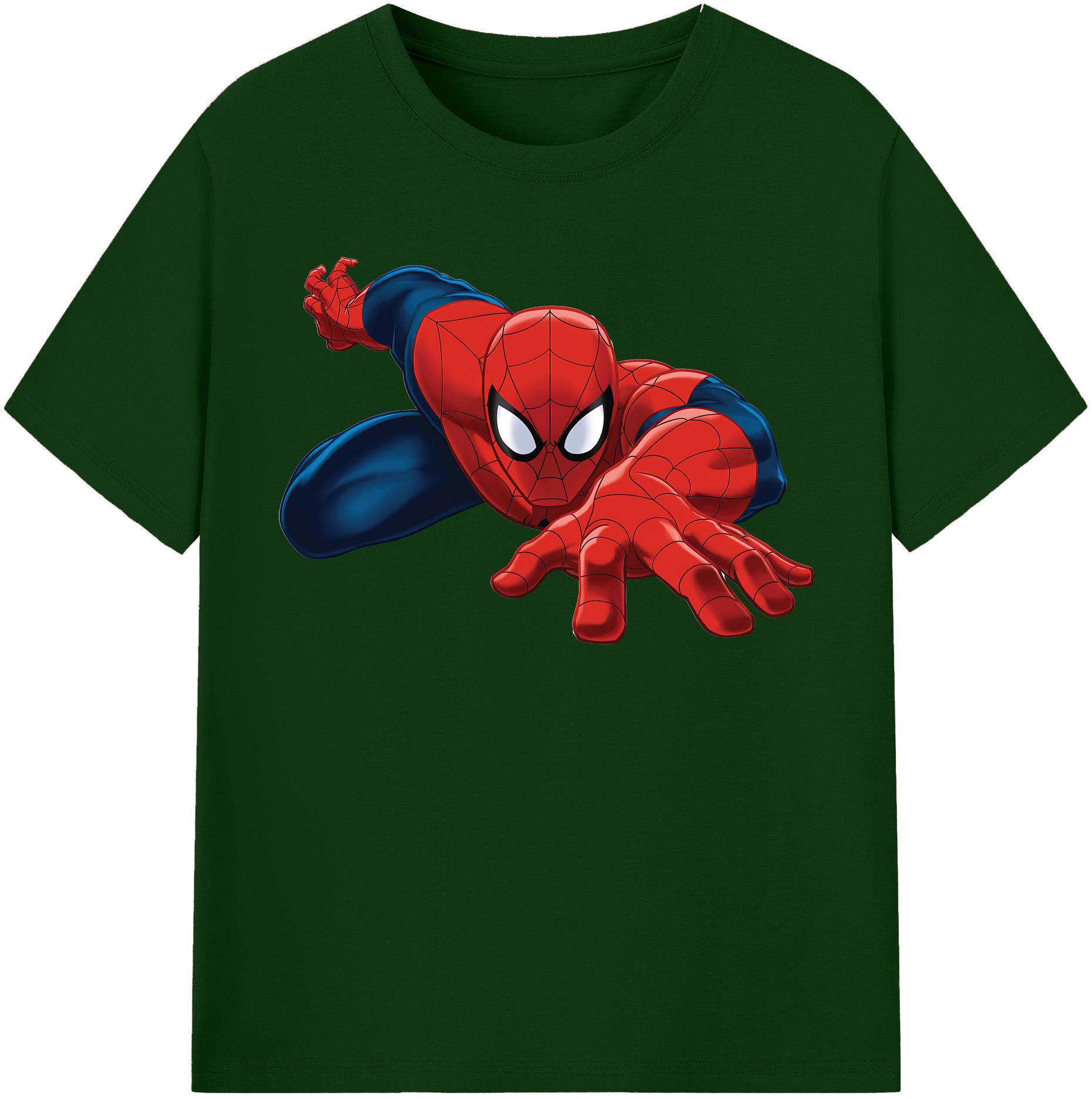 （画像用） Spider Man スパイダーマン 綿100％半袖Tシャツ（フロントプリント）